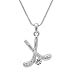 Spinningdaisy High Gloss Crystal Field Hockey Stick with Ball Necklace