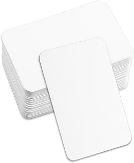 Rumyve Blank Message Cards - 100 Sheets, Doodle Hand-Drawn Note Cards, Blank Business Cards(White)