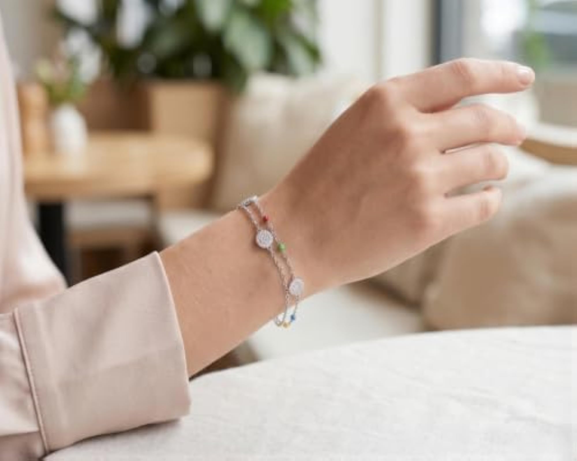 Keepsakes Pavé Disc Double Chain Bracelet, Elegant Gift