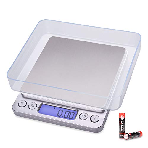 Fuzion Digital Kitchen Scale, 500g/ 0.01g Small Jewelry Scale, Food Scales Digital Weight
