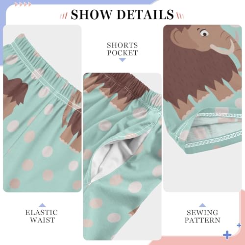 Cute Mammoth Boys Pants Boys Athletic Pants Long Pant for Boy with Pockets Wide-Leg Size 6-14Y4