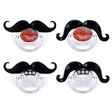 Funny Baby Pacifiers,Mustache Pacifier for Babies 0-36 Months Mustache Binkies Funny Mustache Pacifiers for Boys and Girls BPA Free (4 Packs)