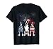 Three Boxer Dog Usa Flag 4th Of July Dog Lover Women Men T-Shirt