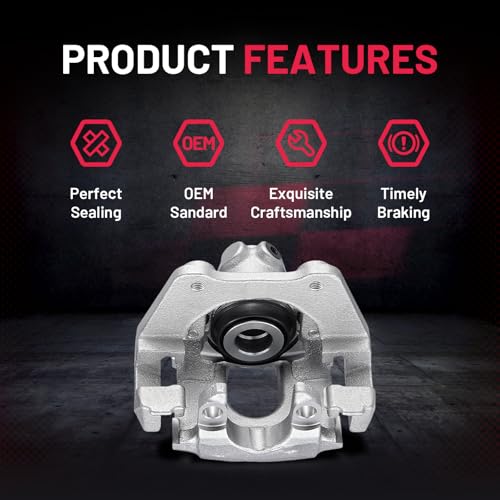Image of BDFHYK 19-B2888 19-B2889 Rear Disc Brake Caliper Assembly Compatible with BMW 330Ci 2001-2006, Compatible with BMW 330i 2001-2005, Compatible with BMW X3 2004-2010 2.5L 3.0L L6, GAS 2pcs