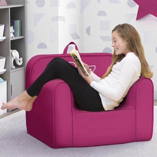 Image of Delta Children 6-7 Cozee Chair - Foam Kids Chair for Ages 18 Months and Up, Hot Pink