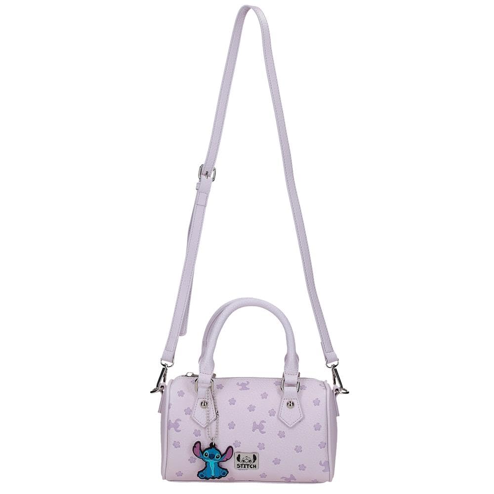 Joumma Disney Bloom Stitch Bolso Bowling Lila 21x10x12 cm PU y Polyester