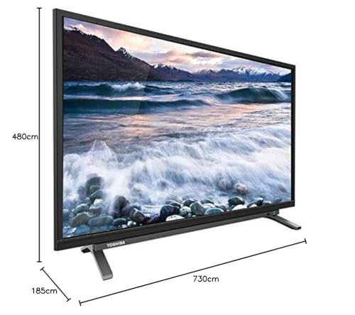 تلفزيون توشيبا LED 32 بوصة HD مع رسيفر مدمج، اسود - 32L3965EA