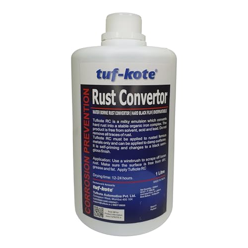 Image of tuf-kote Water-Based Rust Converter Primer All-in-One, Ultimate One-Step Solution to Convert Rusted Metal Surfaces & Prevent Further Rusting [1000ML]