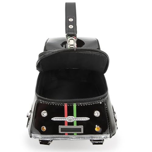 Sac à bandoulière pour femme en forme de voiture : ensemble de 3 sacs à main translucides