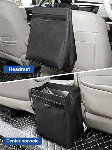 Meidi Hanging Car Trash Bag, Leakproof Car Trash Can, Magnetic Car Garbage Organizer With Plastic Bags (2 Gallons-Black) #TOP4