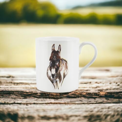 Purely Home Sweet Painted Donkey Mug - Small Fine Bone China White Garden Coffee/Tea Present Gift - Rhiannon Chauncey Designs - Image 3