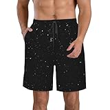 Plusieurs poches : ce short de plage décontracté à taille élastique à pois noirs et blancs dispose de deux poches latérales et d'une poche arrière, offrant un grand espace de rangement pour vos objets essentiels. Les poches zippées garantissent que vos effets personnels restent en sécurité pendant que vous êtes en déplacement.