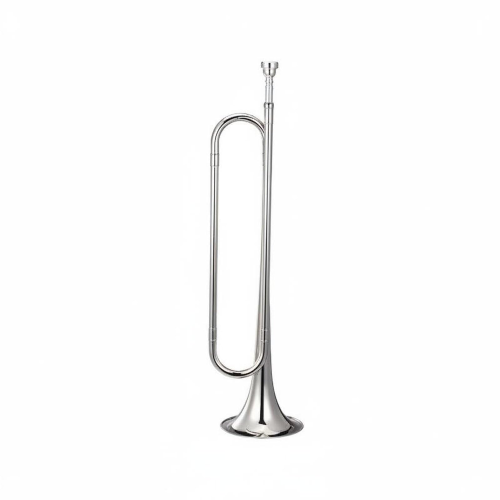 Tromba in Ottone Tromba Bugle Strumento a Fiato Accordatura Standard Timbro Chiaro per Esecuzioni Tradizionali Adatta per Corpo Tamburi Bande, Stile Classico, Militare, Tradizionale-A