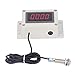 4 Digit Digital Tachometer RPM Meter with Hall Effect Sensor for Motor Speed Measurement, Anti-Interference Alarm Function, 100-240V US Plug Compatible for Automotive and Industrial Use