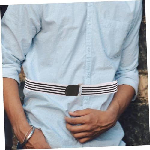 PartyKindom Shirt Tuck Non- Belt Holder for Men Adjustable Wrinkle Shirt Stay Fastener Versatile and Striped Design for Professional Appearance4