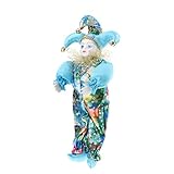 P Prettyia Vintage Clown Modell Porzellanpuppe Dekofigur Ornamente Sammlerstück Geschenke - E - 33 cm