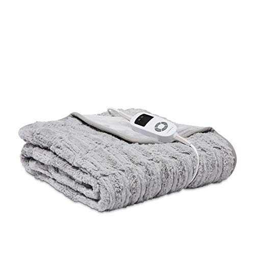Gainsborough Deluxe Heated Faux Fur Reversible Blanket (Soft Grey) :  Amazon.com.au: Home