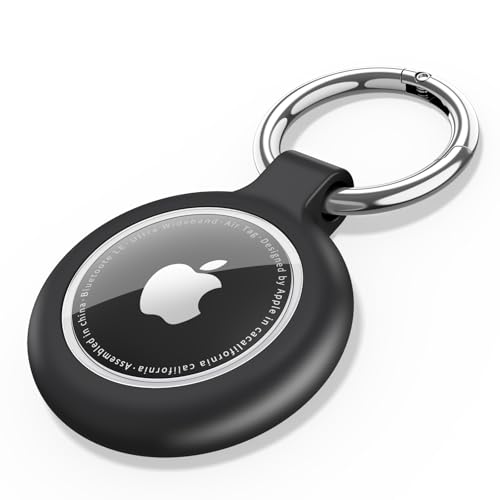 AirTag Portachiavi Impermeabile,Porta Air Tag per Apple,1Pezzi Custodia Silicone per Airtag Apple con Cover Frontale,...