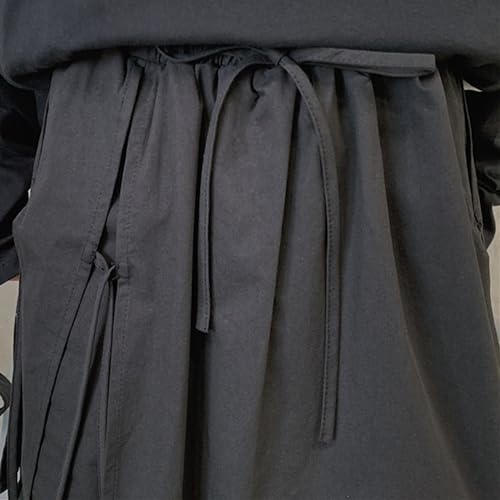 CLANMILUMS Mens Gothic Skirts Pant Japanese Harajuku Black Harem Pants4