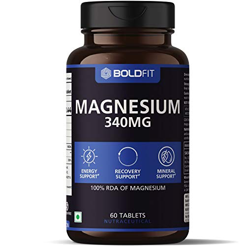 Boldfit Magnesium 340 Mg Supplement, Magnesium Oxide For Recovery Support, Relaxation & Energy Support, 100% RDA Of Magnesium – 60 Vegetarian Tablets Boldfit Magnesium 340 Mg Supplement, Magnesium Oxide For Recovery Support, Relaxation & Energy Support, 100% RDA Of Magnesium – 60 Vegetarian Tablets