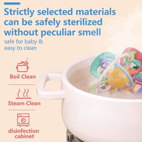 Baby Teething Toys For Babies 0-6 Months 6-12 Months,Baby Teething Relief,Rattle & Sensory Teether Toys,Bpa Free Baby Chew Toys,Baby Toys 0-6 Months 6 To 12 Months,Baby Boy Girl Gifts #TOP3