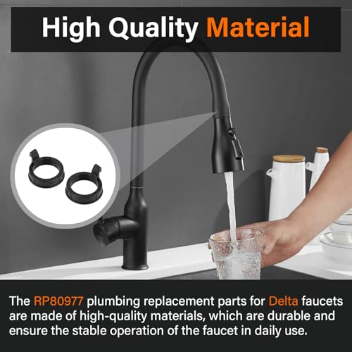 RP80977 Magnet Faucet Magnetic Ring Replacement Kit for Delta Kitchen Faucet, Plumbing Replacement Parts (2Pcs) - Thumbnail 4