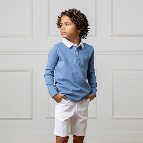 Hope & Henry Boys' Long Sleeve Rugby Polo Shirt2