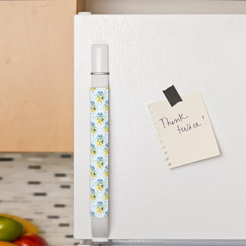Image of Pardick Refrigerator Door Handle Covers Set of 2, Bows-Lemon Fridge Handle Cover Washable Fridge Dishwasher Oven Door Decor Protector Handle Cover, Keep Your Kitchen Appliance Clean