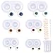 SUNNYCLUE 6 Pcs Poupée Yeux Moule Silicone Oeil Moules Résine avec Pipette de Transfert & Doigt Cot et Tasse à Mesurer pour Résine Époxy DIY Décoration de la Maison Artisanat