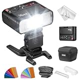 Godox MF12 Flash Macro TTL Anello Wireless 2,4GHz con Batteria Integrata, 500 Flash a Potenza Piena, Potenza 1/128–1/1, Filtri Inclusi, Compatibile con Canon Sony Nikon Fujifilm Olympus Panasonic