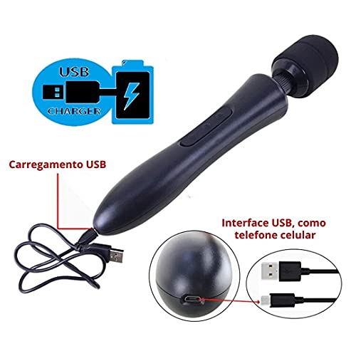 Vibradores varinha Mágica Massageador Brinquedos Adultos Estimulador Clitóris Ponto G USB OKD Shop (