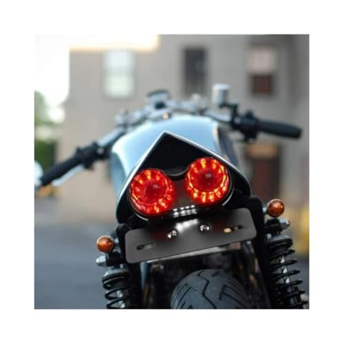 Feu arrière frein résistant aux vibrations 12V moto avec support plaque