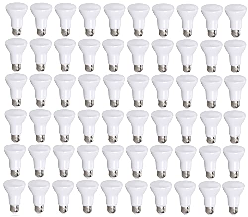 60 Pack 90 CRI BR20 LED Bulbs - 6W=50W 5000K Daylight Bulbs, Dimmable, 540 Lumen Flood Lights, Outdoor/Indoor, UL-Listed, Energy-Efficient Soft White LED Light Bulbs