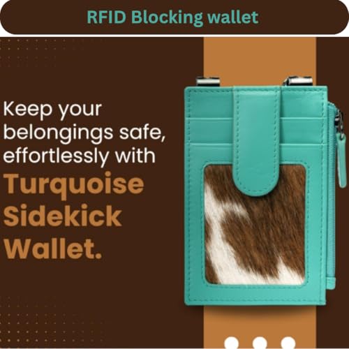Image of RFID Blocking Boot Wallet with Security Chain & Zipper Lock - Genuine Leather Wallets for Men, Travel Wallets Women, Minimalist Leather Card Holder