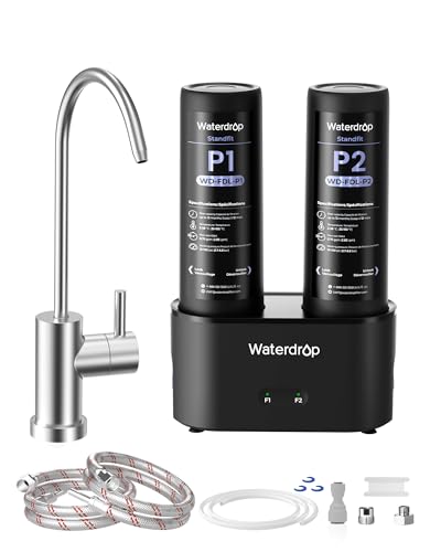 Waterdrop DLG-P Under Sink Water Filter System, Reduces PFAS Chlorine Chloramine Fluoride Odor, 2...