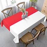 bmnaswt Rechteckige Tischdecke mit indonesischer Flagge, dekorative Party-Tischdecke, waschbar, Tischdecke für drinnen und draußen