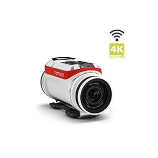 TomTom Bandit Action Camera 16 MP, 1080p/60 fps, 720p/120 fps, GPS, Sensori Integrati, Wi-Fi, Impermeabile, Bianco/Rosso