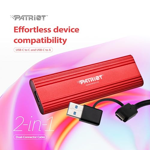 SSD Externe 1 To Patriot Transporter Lite PTPL1TBPEC USB-C Disque Solid State - 7