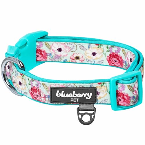 Blueberry Pet Soft & Comfy Peony Flower Print Neoprene Padded