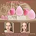 GFOUNS 15 pcs Beauty blender Makeup Sponge Bulk:Blender Sponges 15 Pcs for Liquid, Cream, and Powder, Multi-colored Pink make up sponges for foundation