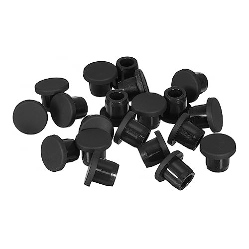 Image of uxcell 30 Pieces Black Plug Holes, Waterproof Button Plug Rubber Hole Plugs for 9mm /0.35 inch Hole