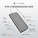 HyperDrive USB C Hub - 9-in-1 USB Hub for Laptop w/ 4K HDMI, Ethernet, 3.0 USB-A, USB C PD, MicroSD/SD, Audio Jack - Compatible with iPad, MacBook, Chromebook, Windows - Space Gray