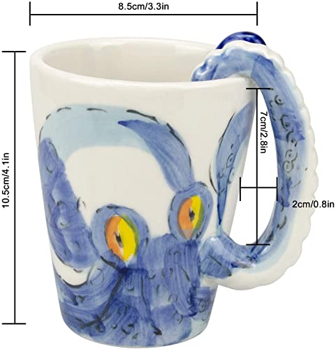 Taza de cerámica artesanal con diseño pulpo miniatura 2