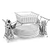 Sorbus Utensil Caddy — Use For Napkin, Cutlery, Plate Holder — Stackable Flatware Caddy, Tabletop Organizer — Ideal for Dining Table, Party, Buffet, Kitchen, Entertaining (Silver)