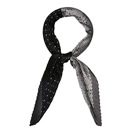 Allegra K Color Block Pleated Cashew Nuts Paisley Neck Scarf Neckerchief Bandana for Women Lady