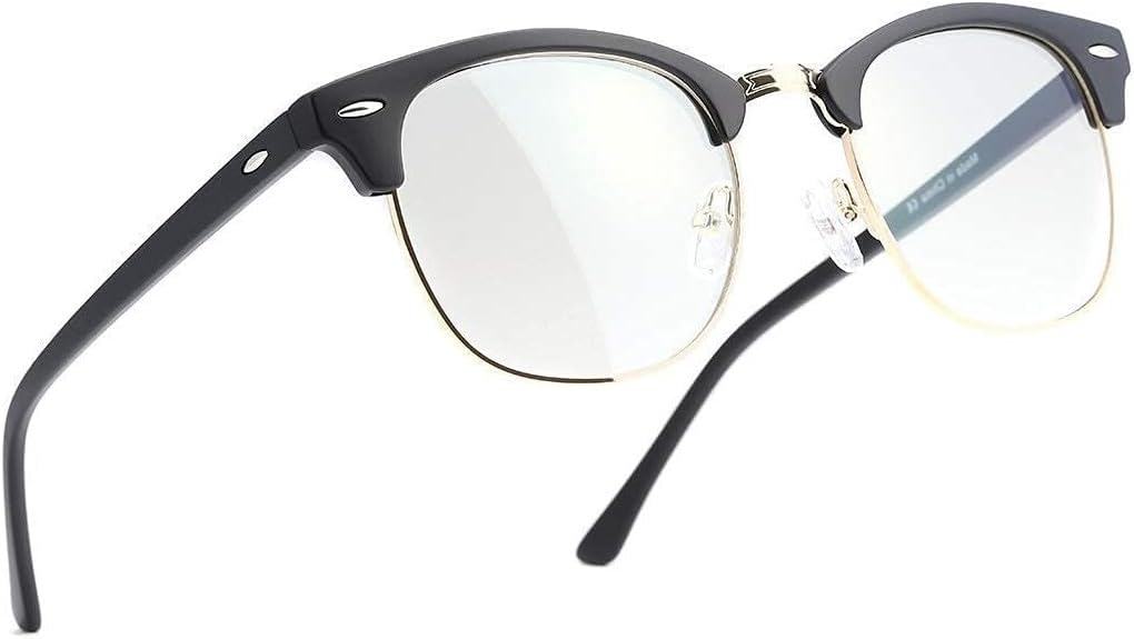 Blue Light Blocking Blue Cut Anti Glare Round Glasses Men and Women for Eye Protection from UV by Computer/Tablet/Laptop/Mobile