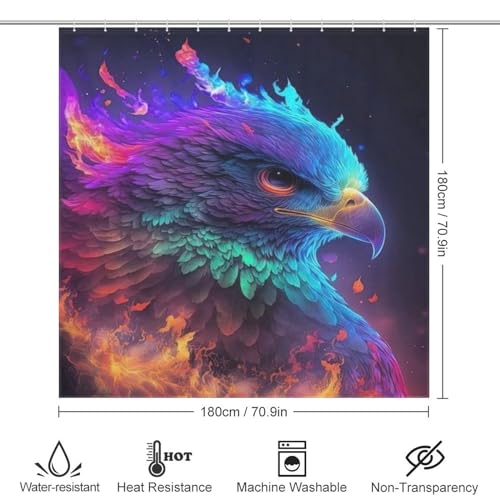 Rideau de douche de qualité supérieure en tissu polyester 183x183 cm - 4