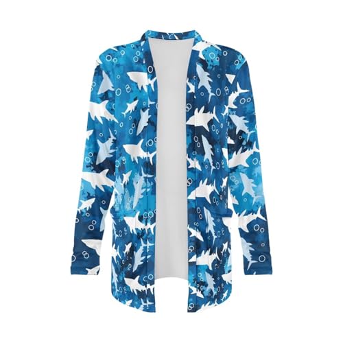 Image of Womens Open Fron Cardigan Sweaters Long Sleeve Tops Daily Coats