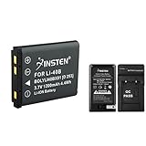 Insten Compatible Battery + Battery Charger with Car Adapter for Olympus Stylus 1040/1050 SW/1060/1070/7010/7020/7030/7040/710/720 SW/725 SW/730/740/SW/820/830/840/850 SW Stylus Tough 3000 Camera