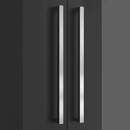 Miniatura 6 de Probrico Paquete de 10 manijas de acero inoxidable para cajones de gabinete de cocina, distancia de agujeros de 10 pulgadas, tiradores de níquel